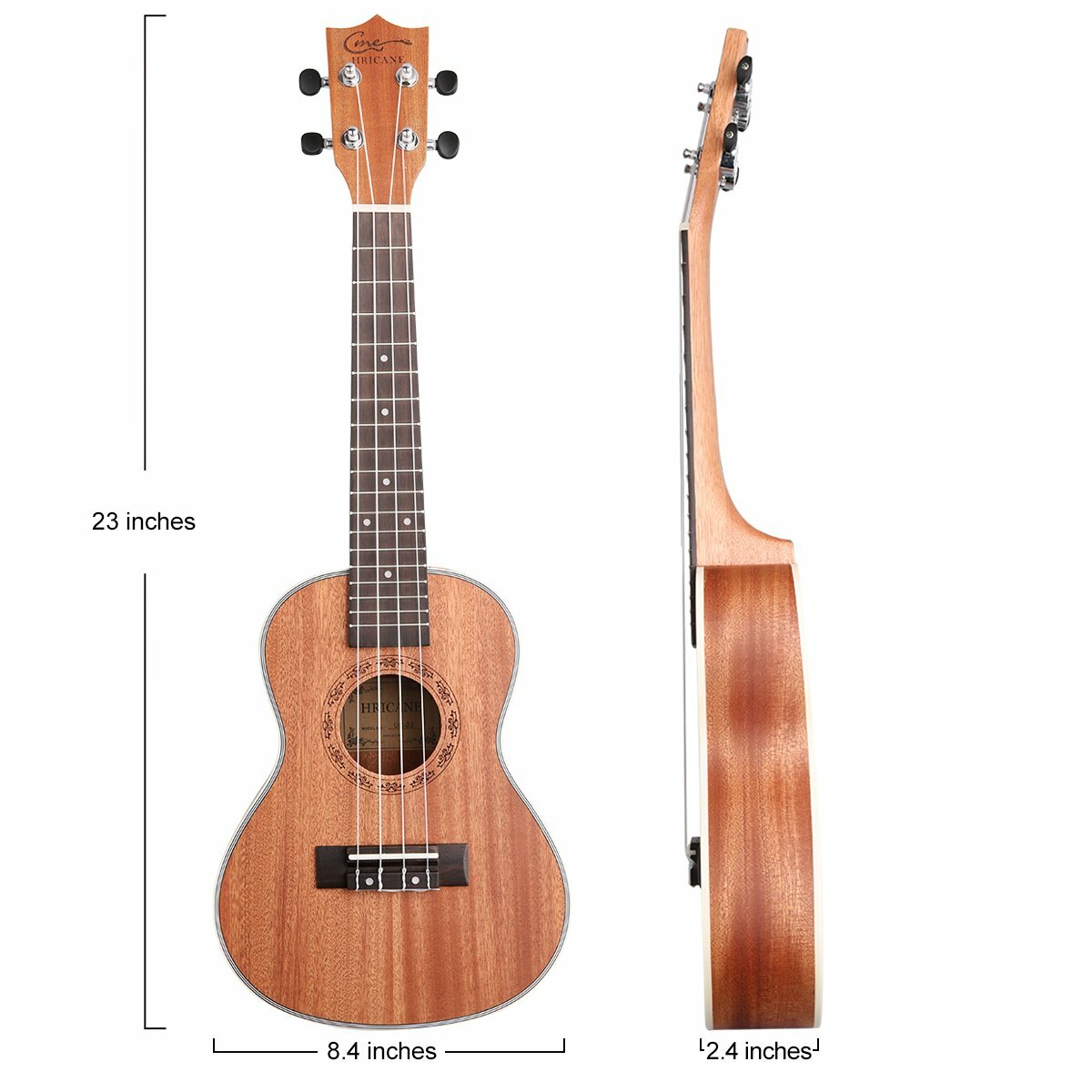 Hricane 4-String Ukulele, Sapele (FBA_UK) Concert