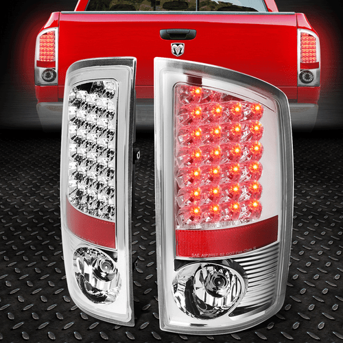 [ПОЛНЫЙ СВЕТОДИОД] ДЛЯ 07-09 DODGE RAM 1500 2500 3500 ЗАДНИЙ ФОНАРЬ ЗАДНИЙ ТОРМОЗНОЙ ФОНАРЬ ХРОМ