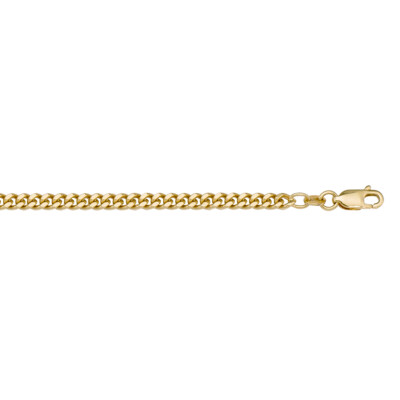 16-24'' 2.5mm 10k, 14k, 18k Yellow Gold Curb Link Chain (NEW Italian) #N105