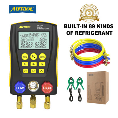 Digital Manifold Gauge Refrigeration HVAC  Vacuum Temperature Pressure Tester  