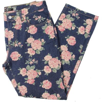 

Gabby Isabella Женские джинсовые брюки с цветочным принтом Прямые джинсы BHFO 8436, Floral print, 322521