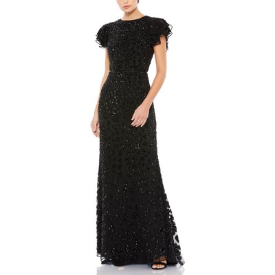 Женское вечернее платье Mac Duggal, украшенное жоржетом, BHFO 2864