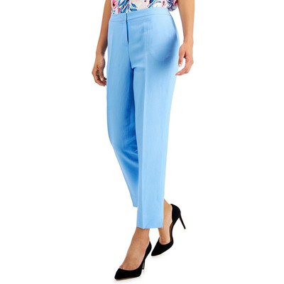 

Kasper Женские прямые льняные эластичные брюки Wear-to-work BHFO 9186, Clear sky, 10832396