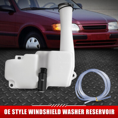 ДЛЯ 95-99 TOYOTA TERCEL OE STYLE БАЧОК ЖИДКОСТИ ОМЫВАТЕЛЯ ВЕТРОВОГО СТЕКЛА + КРЫШКА + НАСОС