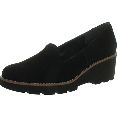 Vionic Womens Willa Wedge Textured Slip On Lugged Sole Loafers Shoes BHFO 4015