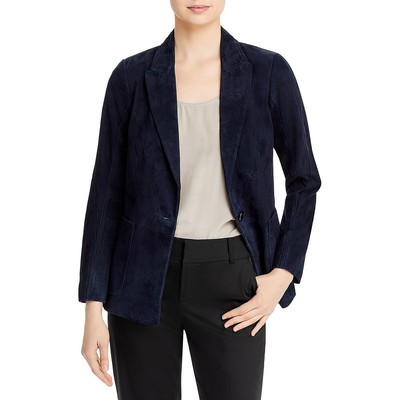 

Kobi Halperin Женская темно-синяя замшевая кожаная куртка Uma для холодной погоды, пальто  BHFO 1048, Navy, Uma