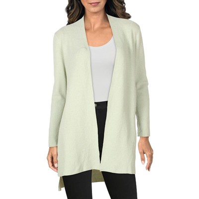 

Женский зеленый кардиган из органической льняной смеси Eileen Fisher, топ  BHFO 0407, Mist