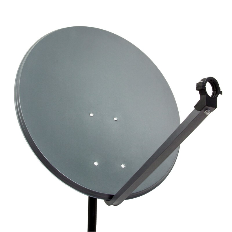 Premiumx 80cm Satelliten SchÃ¼Ssel Stahl Anthrazit Sat Antenne Offset Spiegel 4k