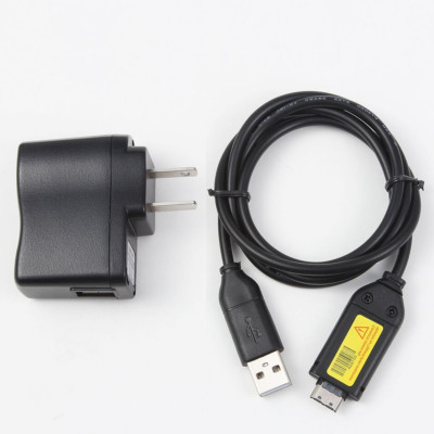 USB AC Adapter Battery Charger +USB Cord For Samsung TL205 TL210 TL220 i8 Camera