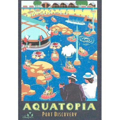Aquatopia Attraction Poster Postcard Tokyo DisneySea Port Discovery TDS TDR Di