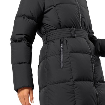Pre-owned Jack Wolfskin Women's Frozen Lake Water-repellent Windproof Jacket In Black