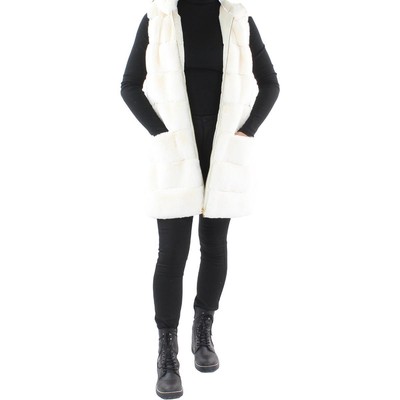 

Via Spiga Женский пуховик миди из искусственного меха, верхняя одежда, жилет, пальто BHFO 3775