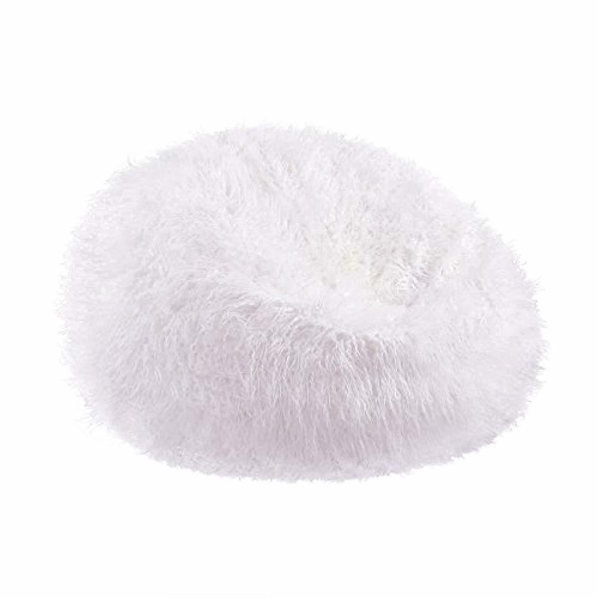 Faux Fur Bean Bag Chair Slacker Plush Teardrop Shape Seat For