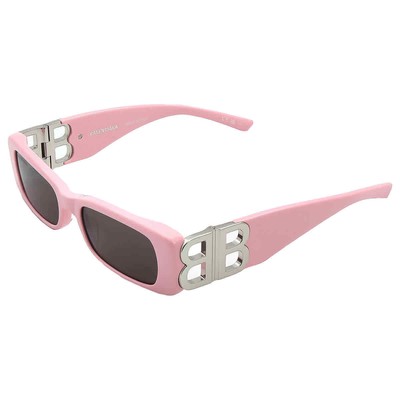 Pre-owned Balenciaga Grey Pilot Ladies Sunglasses Bb0096s 012 51 Bb0096s 012 51 In Gray