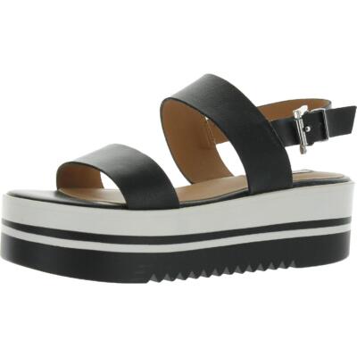 

Женские босоножки на танкетке Steve Madden Apollo B/W 7 Medium (B,M) BHFO 2680, Black/white