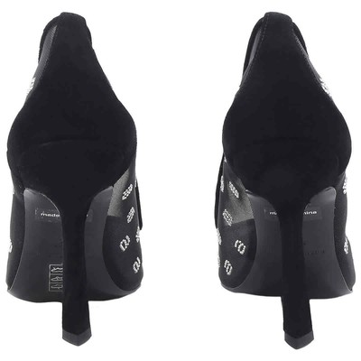 Pre-owned Alexander Wang T T By Alexander Wang Black Delphine 105 Crystal Pumps