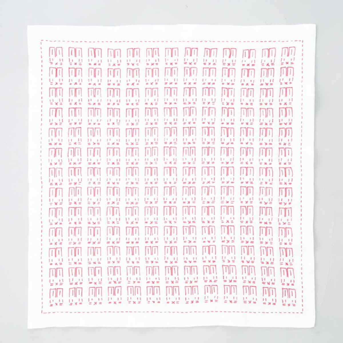 Olympus stamped Hitomezashi Sashiko stitch kit 