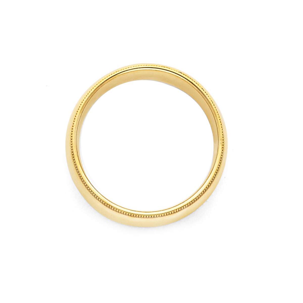 Pre-owned Td Collections 14k Yellow Gold 5mm Classic Light Comfort-fit Dome Milgrain Wedding Band