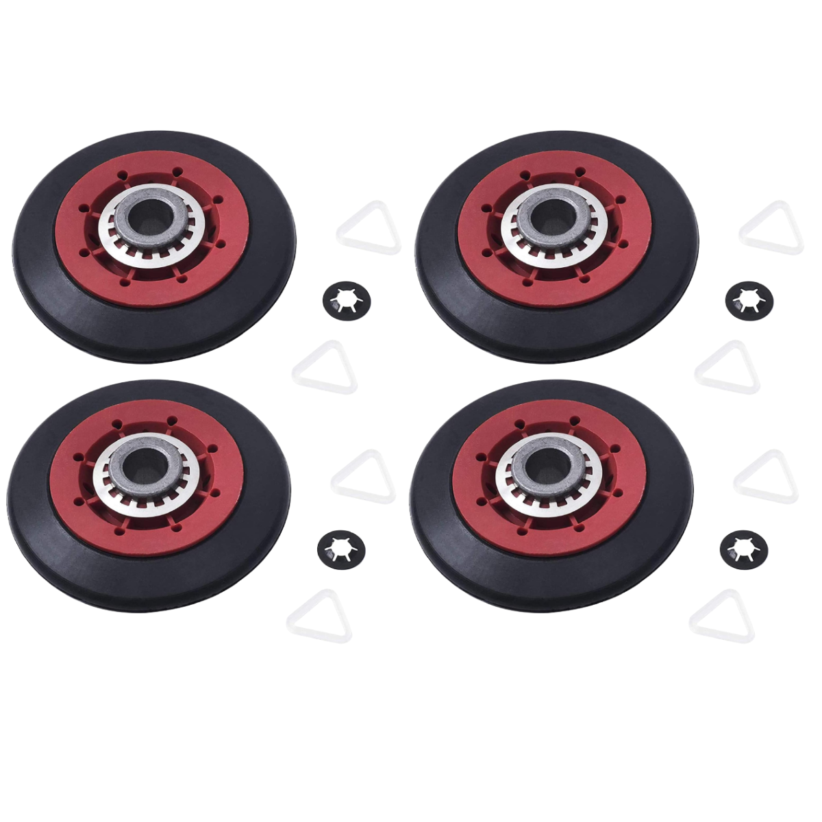 W10314173 Dryer Drum Support Roller Kit Replaces With W10314171, 3396802 4-PACK