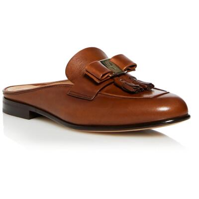 Женские шлепанцы Salvatore Ferragamo из искусственной кожи Onofria с кисточками BHFO 8659