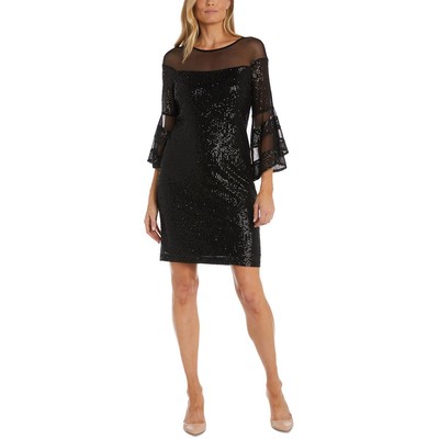 Женское вечернее короткое платье-футляр с блестками R&M Richards Plus BHFO 3143