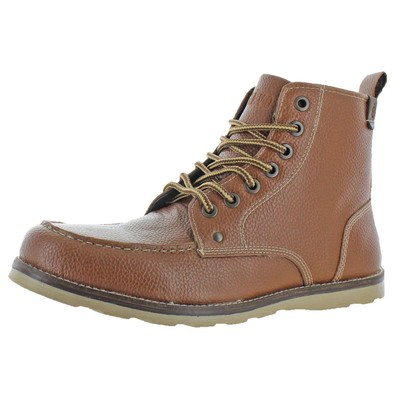 

Crevo Mens Stags Brown Textured Work Casual Boots Shoes 12 Medium (D) BHFO 4406, Caramel