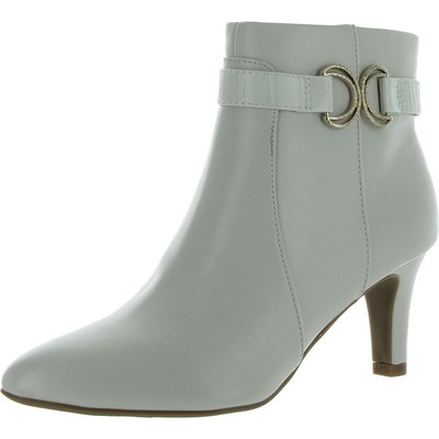 LifeStride Womens Guild 2 Ivory Zip Up Booties Shoes 6.5 Medium (B,M) BHFO 4231