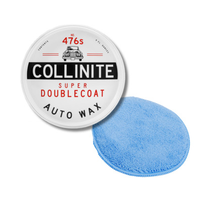 Collinite 476s Super Doublecoat Auto Paste Wax 9oz w/ 5'' microfiber applicator