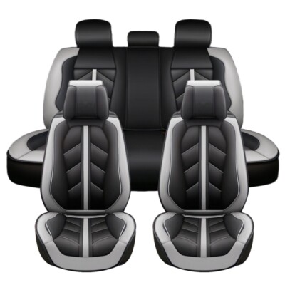 For Jeep Wrangler JK JL 2007-2023 PU Leather Car Seat Covers Protector Full Set