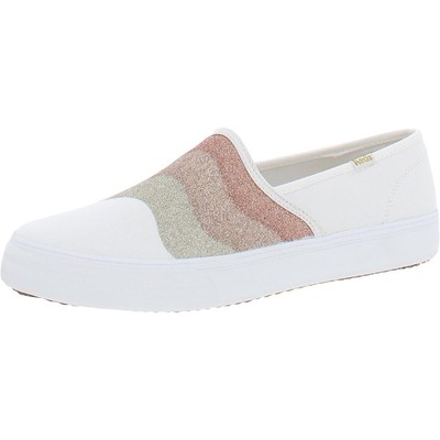 

Женские двухэтажные белые лоферы Keds Wave 10 Medium (B,M) BHFO 3472, Glitter white, Double Decker Wave