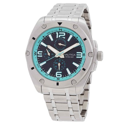 Многофункциональные кварцевые мужские часы Nautica с синим циферблатом NAPTCS225