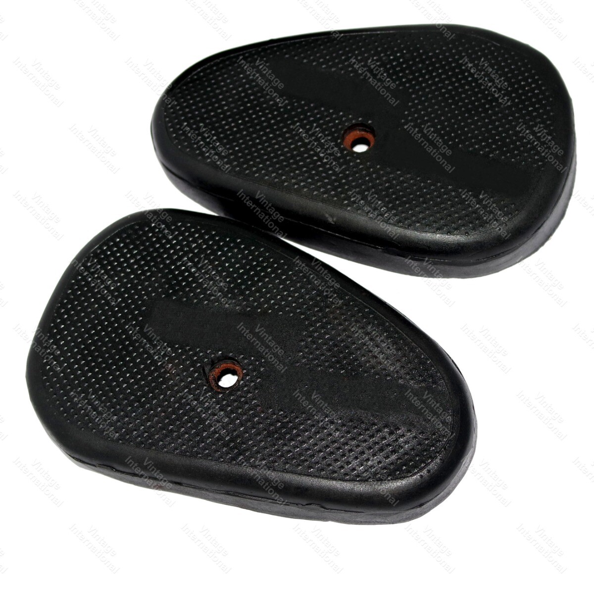 Fits Royal Enfield 350 500cc Black Rubber Knee Pad Set  