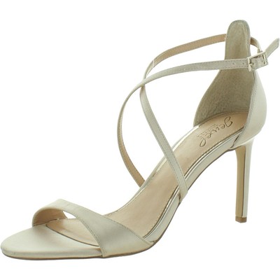 Женские бежевые атласные туфли-лодочки Jewel Badgley Mischka 9 Medium (B,M) BHFO 3433