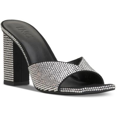 INC Womens Belle Sequined Slip-On Slides Heels Shoes BHFO 2934