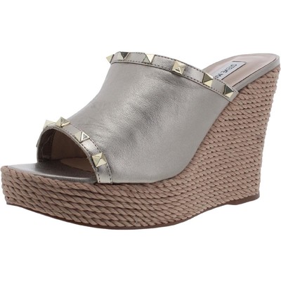 

Женские босоножки на танкетке Steve Madden Manners Gold 9 Medium (B,M) BHFO 5137, Золотой, Manners