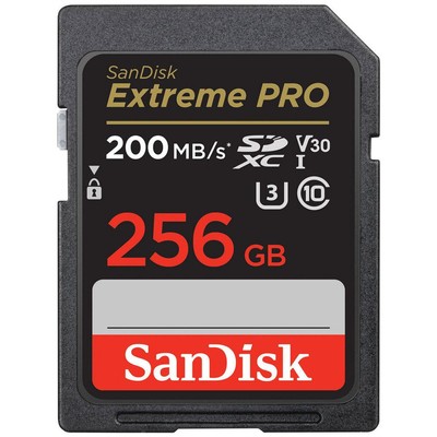 Карта памяти SanDisk Extreme PRO 256 ГБ UHS-I U3 SDXC #SDSDXXD-256G-ANCIN