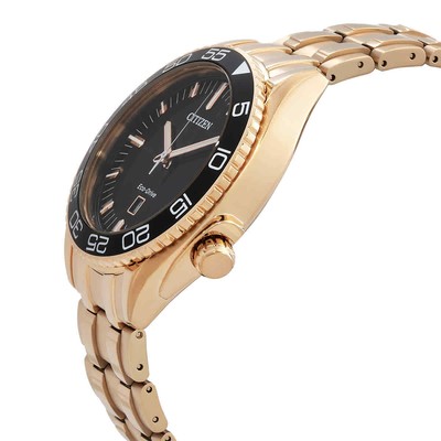 Pre-owned Citizen Carson Eco-drive Black Dial Men's Watch Aw1773-55e