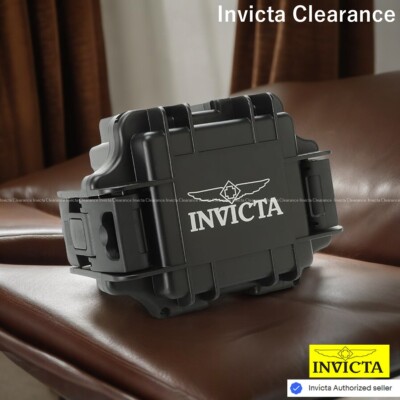 NEW Invicta One (1) Slot JET BLACK Waterproof Collector's Dive Case/Watch Box