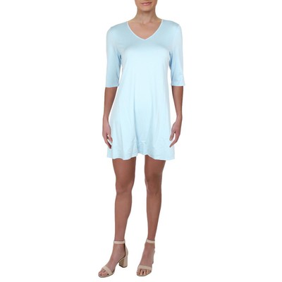 

Женский мягкий легкий повседневный топ-туника Eileen Fisher BHFO 2628, Skylight