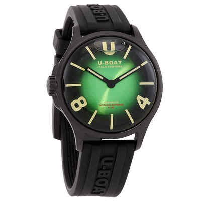 Pre-owned U-boat Darkmoon Quartz Green Dial Men's Watch 9503
