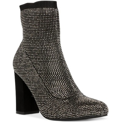 

Черные ботильоны Wild Pair Womens Baybe 5.5 Medium (B,M) BHFO 1670, Pewter bling