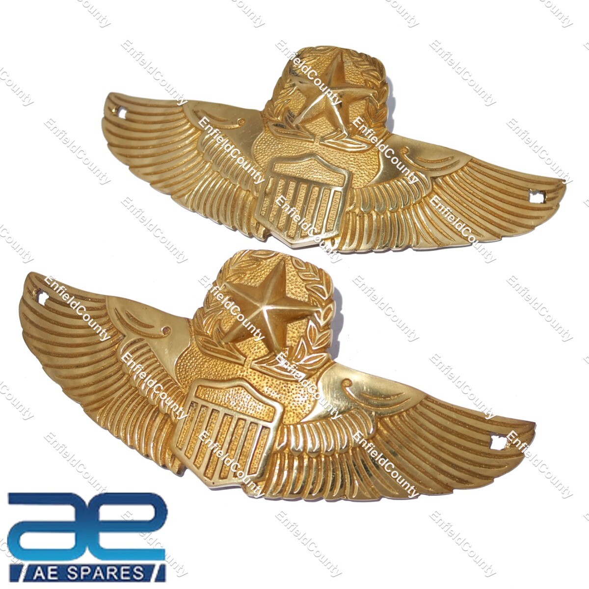 For Norton BSA Petrol Fuel Tank Badge Monogram Decal Set Brass Made 
