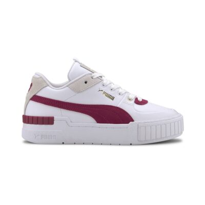 PUMA Women's Cali Sports Heritage Puma White/Cerise Sneakers 37308004