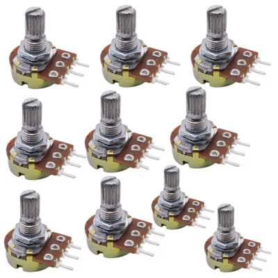 US Stock 10pcs 5K ohm Linear Taper Rotary Potentiometer Panel pot B5K 15mm