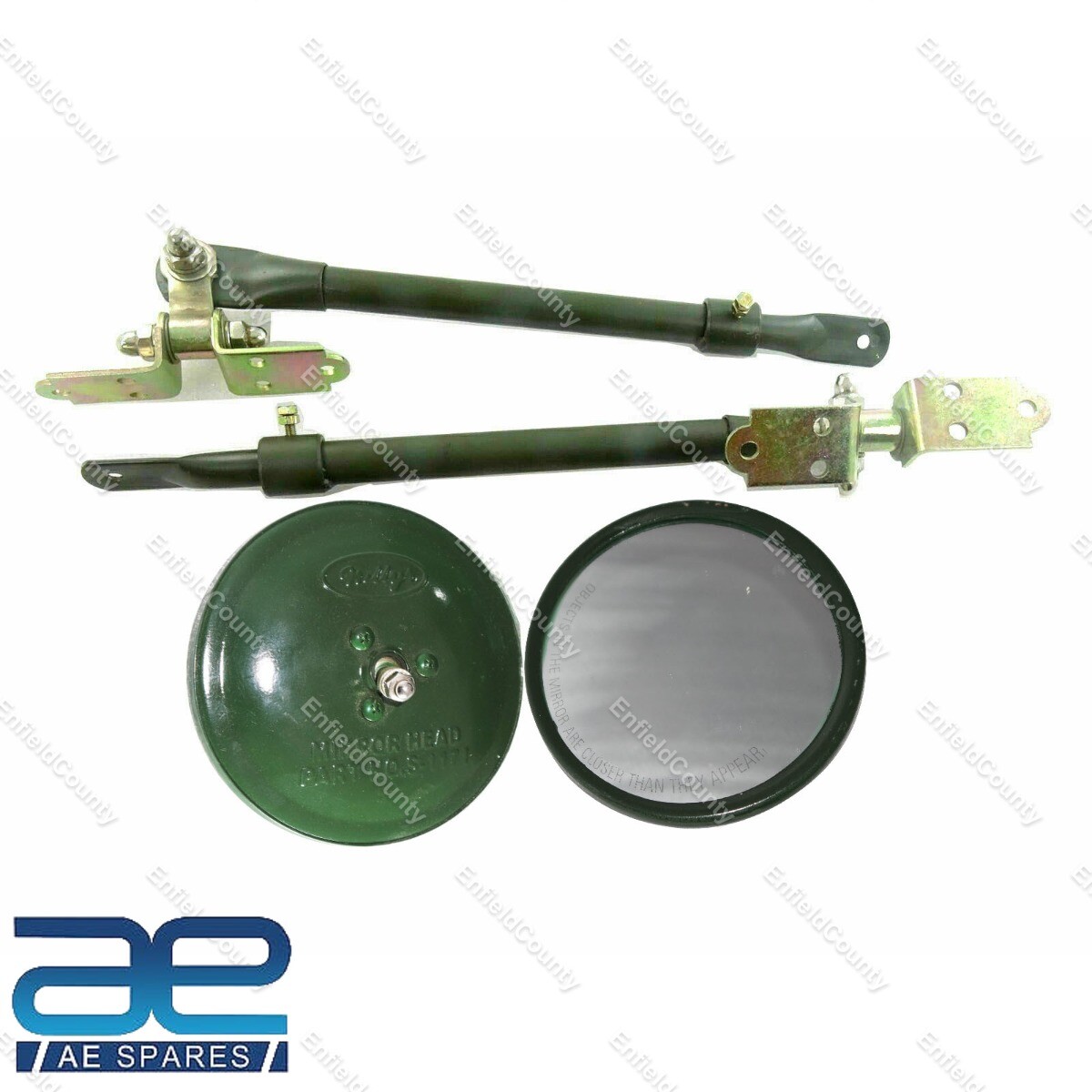 Adjustable arm Mirror Bracket Kit 5" Mirror Pair For Vintage Willys Jeeps 