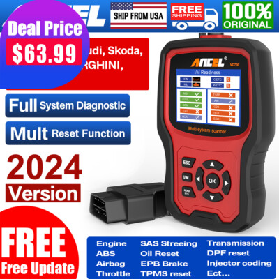 Ancel VD700 Car OBD2 Scanner Code Reader All System Diagnostic ABS SRS DPF Oil