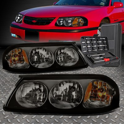 ДЛЯ 00-05 CHEVY IMPALA ДЫМЧАТЫЙ КОРПУС, ЯНТАРНЫЕ УГЛОВЫЕ ФАРЫ ГОЛОВНОГО СВЕТА + НАБОР ИНСТРУМЕНТОВ