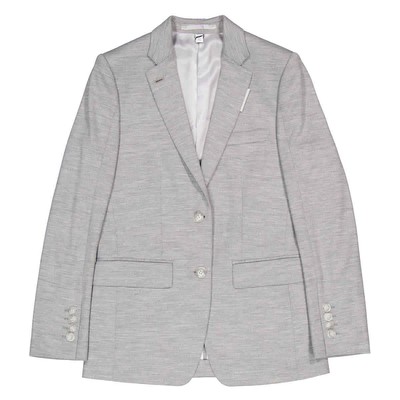 Pre-owned Burberry Grey Taupe Melange Technical Wool Jersey Blazer In Multicolor