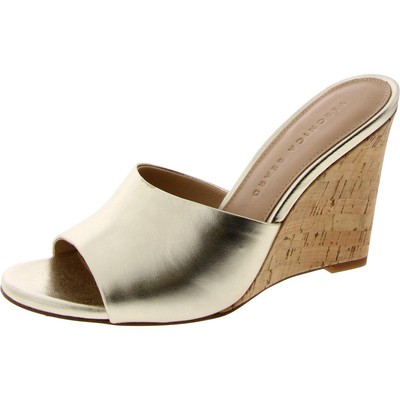 Женские босоножки Veronica Beard DALI на танкетке с металлическим узором 6.5 Medium (B,M) 4722