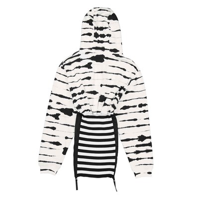 Pre-owned Burberry Watercolour Print Reconstructed Cotton Hoodie, Size X-small In White